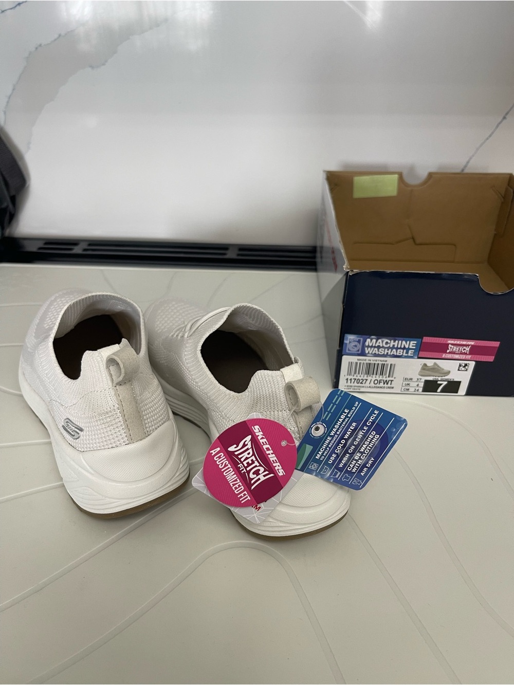 Skechers Bobs Sparrow 2.0 Allegiance Crew Off White Women Stretch Sneakers 7.5 - Picture 5 of 10